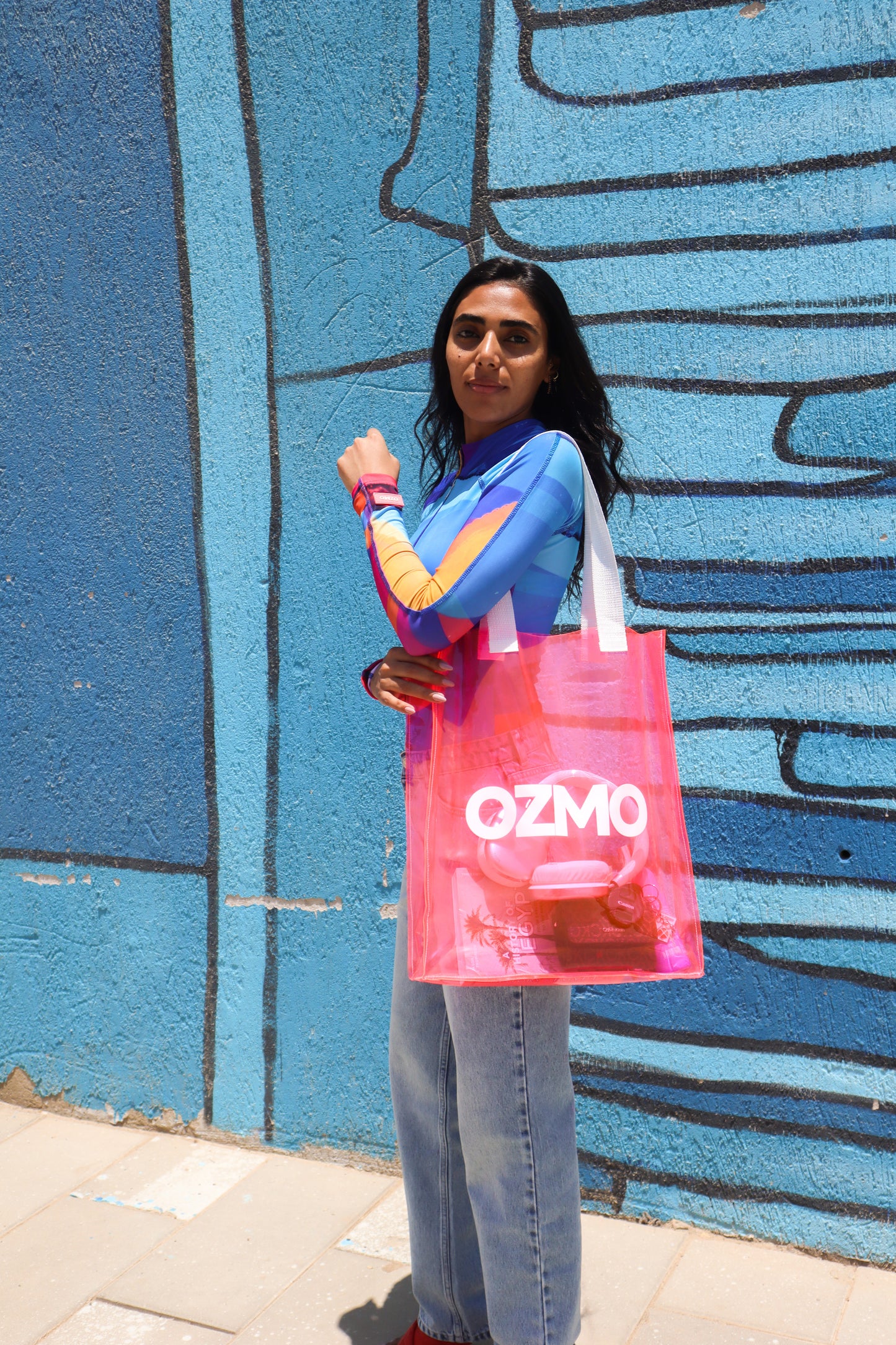 OZMO Hot Pink Beach Tote