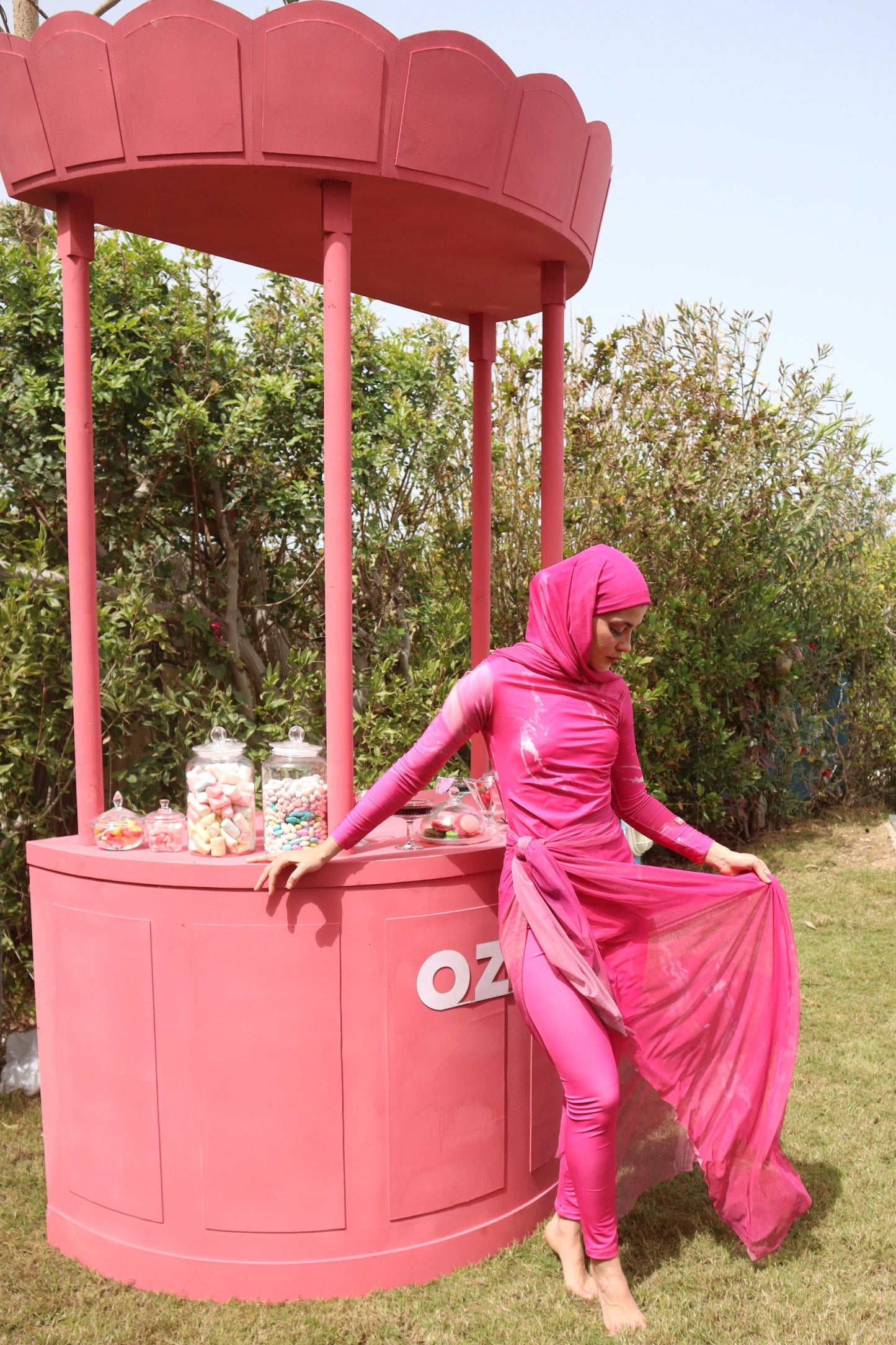 Hot Pink Poison Swim Hijab