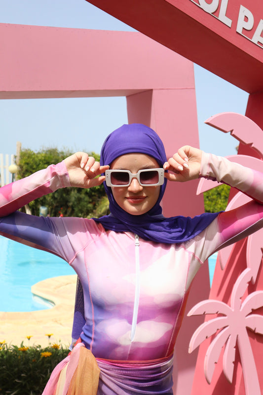 Sunset Bloom Swim Hijab