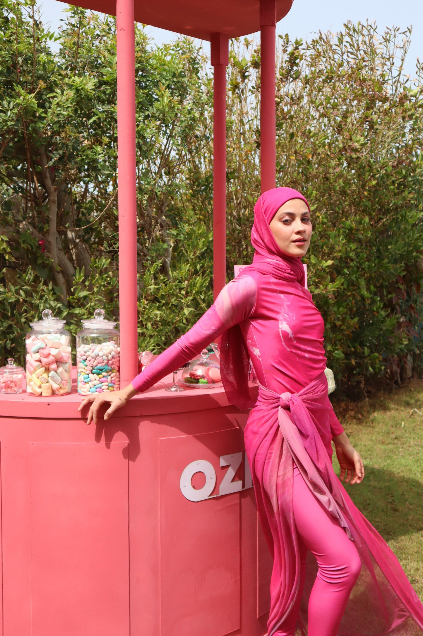 Hot Pink Poison Swim Hijab